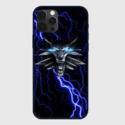 Чехол для iPhone 12 Pro Max THE WITCHER МОЛНИЯ BLUE, цвет: 3D-черный