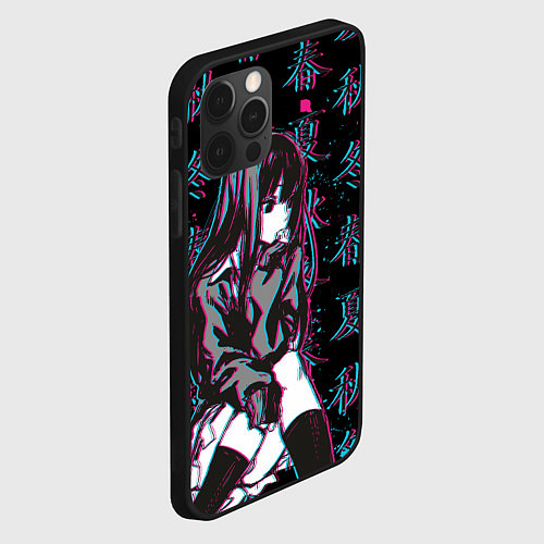 Чехол iPhone 12 Pro Max Sad Anime Girl / 3D-Черный – фото 2