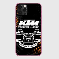 Чехол для iPhone 12 Pro Max KTM MOTORCYCLES КТМ МОТОЦИКЛЫ, цвет: 3D-малиновый