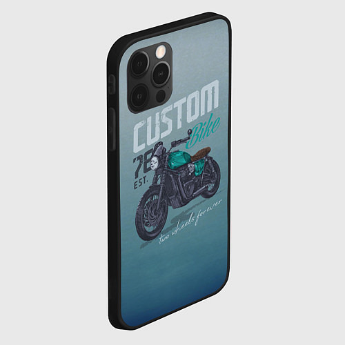 Чехол iPhone 12 Pro Max Custom Bike / 3D-Черный – фото 2