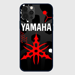 Чехол для iPhone 12 Pro Max YAMAHA ЯМАХА МОТОСПОРТ, цвет: 3D-черный