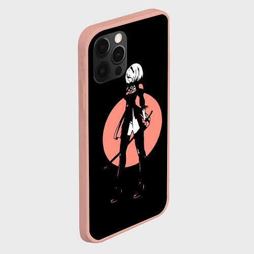 Чехол iPhone 12 Pro Max Nier Automata / 3D-Светло-розовый – фото 2