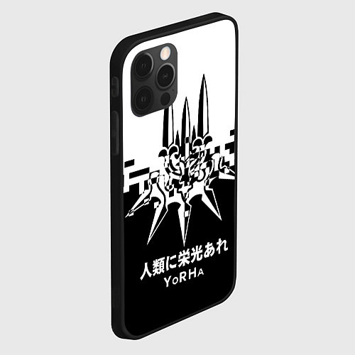 Чехол iPhone 12 Pro Max YoRHa, Nier: Automata / 3D-Черный – фото 2