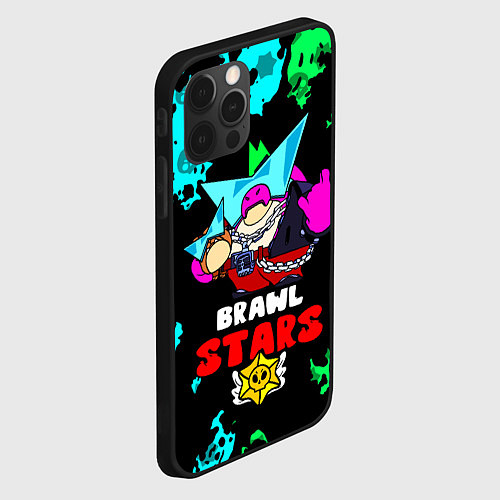 Чехол iPhone 12 Pro Max Плохиш Базз, Buzz Brawl Stars / 3D-Черный – фото 2