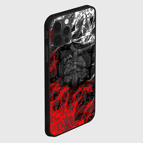 Чехол iPhone 12 Pro Max Викинги / 3D-Черный – фото 2