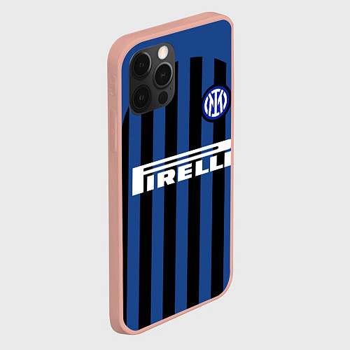 Чехол iPhone 12 Pro Max INTER MILAN / 3D-Светло-розовый – фото 2