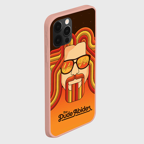 Чехол iPhone 12 Pro Max The Dude Abides / 3D-Светло-розовый – фото 2