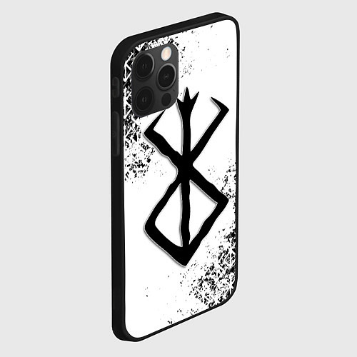 Чехол iPhone 12 Pro Max БЕРСЕРК logo чб / 3D-Черный – фото 2