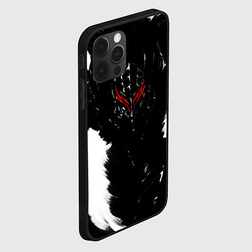 Чехол iPhone 12 Pro Max БЕРСЕРК чб / 3D-Черный – фото 2