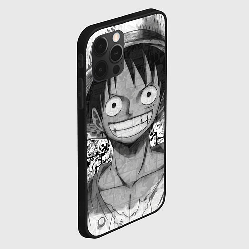 Чехол iPhone 12 Pro Max Луфи улыбается one piece / 3D-Черный – фото 2