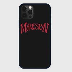 Чехол для iPhone 12 Pro Max Maneskin Inscription, цвет: 3D-черный