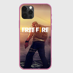 Чехол для iPhone 12 Pro Max FREEFIRE БЕЙСЕР Z, цвет: 3D-малиновый