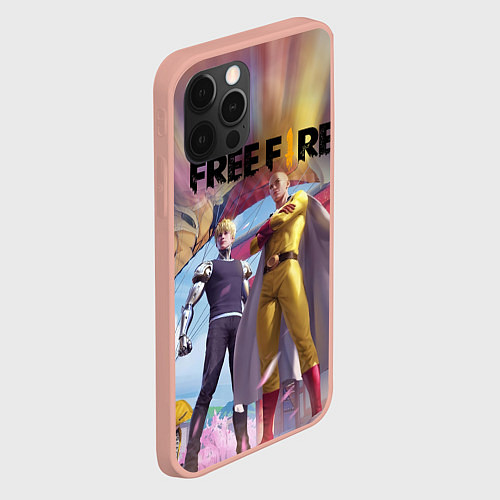 Чехол iPhone 12 Pro Max FREEFIRE САЙТАМА Z / 3D-Светло-розовый – фото 2