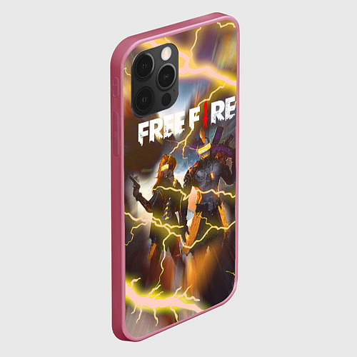 Чехол iPhone 12 Pro Max FREEFIRE ФРИФАЕР Z / 3D-Малиновый – фото 2