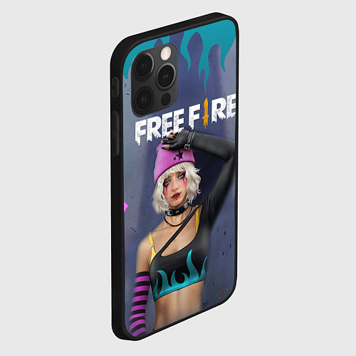 Чехол iPhone 12 Pro Max Free Fire Даша / 3D-Черный – фото 2