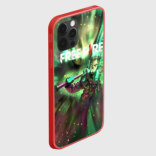 Чехол iPhone 12 Pro Max FREEFIRE Battlegrounds Z / 3D-Красный – фото 2