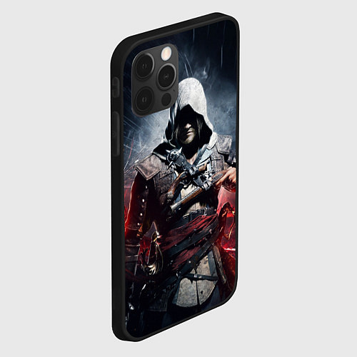 Чехол iPhone 12 Pro Max Assassins Creed 4: Black Flag / 3D-Черный – фото 2