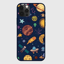 Чехол для iPhone 12 Pro Max Космический мир, цвет: 3D-черный
