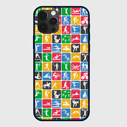 Чехол для iPhone 12 Pro Max СПОРТ, цвет: 3D-черный