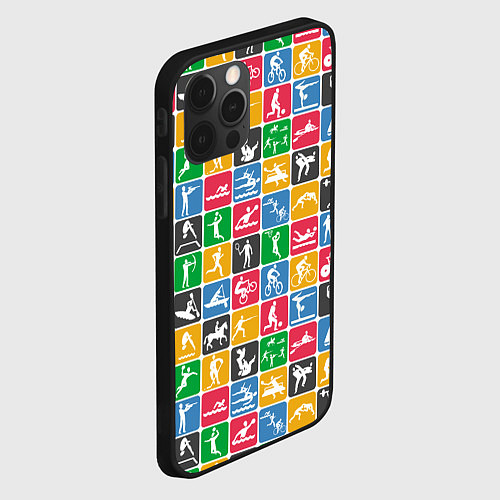 Чехол iPhone 12 Pro Max СПОРТ / 3D-Черный – фото 2