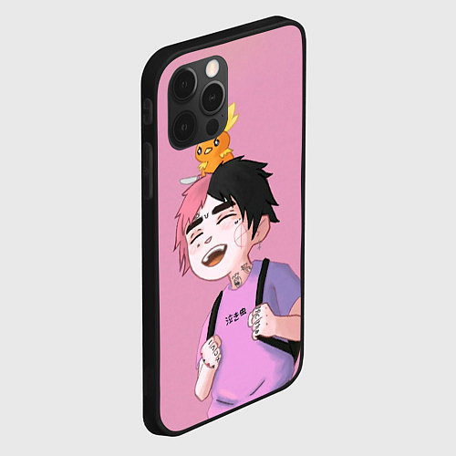 Чехол iPhone 12 Pro Max Young Lil Peep / 3D-Черный – фото 2