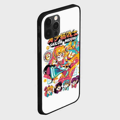 Чехол iPhone 12 Pro Max Sailor Meow / 3D-Черный – фото 2