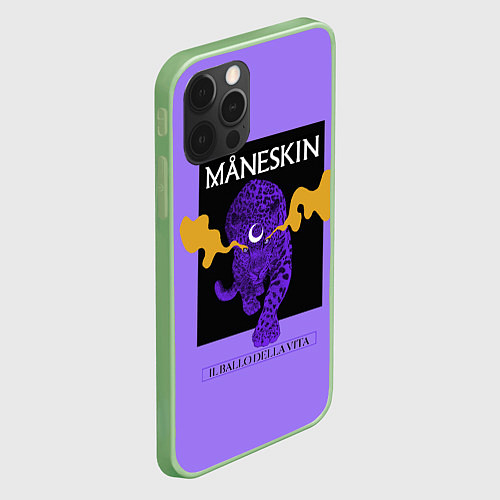 Чехол iPhone 12 Pro Max Maneskin / 3D-Салатовый – фото 2