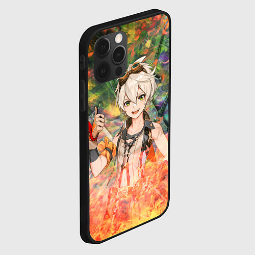 Чехол iPhone 12 Pro Max Беннетт Genshin Impact / 3D-Черный – фото 2