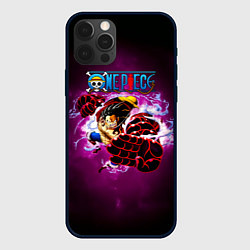 Чехол для iPhone 12 Pro Max Атака резинового Луффи One Piece, цвет: 3D-черный