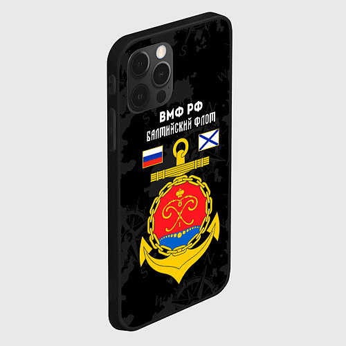 Чехол iPhone 12 Pro Max Балтийский флот ВМФ России / 3D-Черный – фото 2