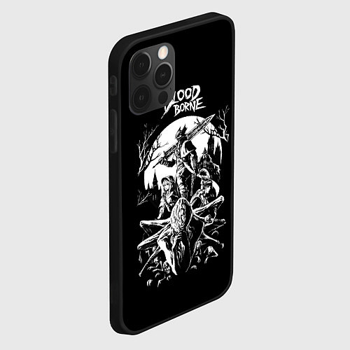 Чехол iPhone 12 Pro Max Бладборн ЧБ / 3D-Черный – фото 2