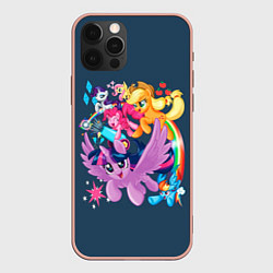 Чехол для iPhone 12 Pro Max Пони тим, цвет: 3D-светло-розовый