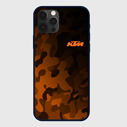 Чехол для iPhone 12 Pro Max KTM КТМ CAMO RACING, цвет: 3D-черный