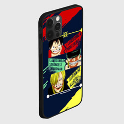 Чехол для iPhone 12 Pro Max Луффи, Зоро и Санджи One Piece, цвет: 3D-черный — фото 2