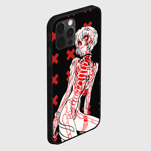 Чехол iPhone 12 Pro Max Ева 00 Аянами Рей в X Ray / 3D-Черный – фото 2