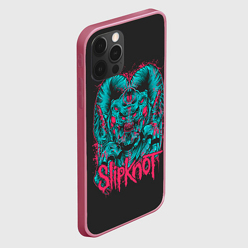 Чехол iPhone 12 Pro Max Slipknot Monster / 3D-Малиновый – фото 2