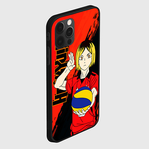 Чехол iPhone 12 Pro Max Кенма Козуме, Haikyuu / 3D-Черный – фото 2