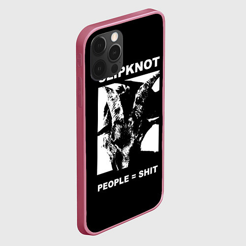 Чехол iPhone 12 Pro Max People shit / 3D-Малиновый – фото 2