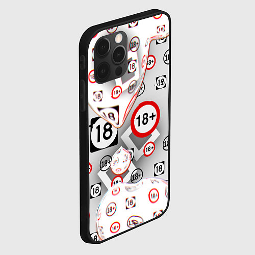 Чехол iPhone 12 Pro Max Восемнадцать плюс / 3D-Черный – фото 2