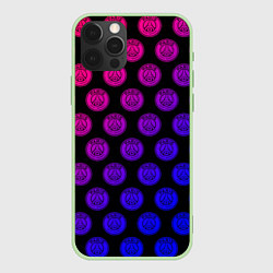 Чехол для iPhone 12 Pro Max ПСЖ Неон, цвет: 3D-салатовый