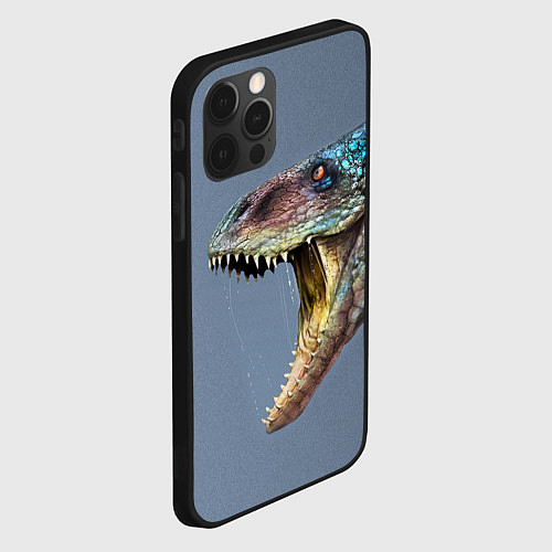 Чехол iPhone 12 Pro Max Хищный динозавр Dino Z / 3D-Черный – фото 2