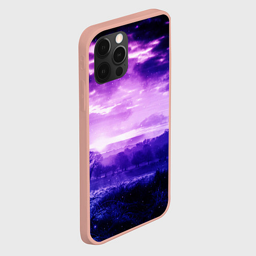 Чехол iPhone 12 Pro Max ФИОЛЕТОВЫЙ РАЙ / 3D-Светло-розовый – фото 2