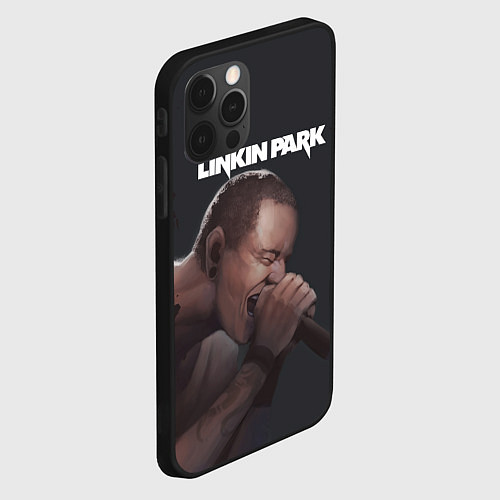 Чехол iPhone 12 Pro Max LINKIN PARK ЛИНКИН ПАРК Z / 3D-Черный – фото 2