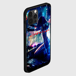 Чехол для iPhone 12 Pro Max Cyberpunk девушка с катаной, цвет: 3D-черный — фото 2