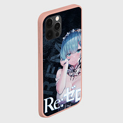 Чехол для iPhone 12 Pro Max Рем Re:Zero, цвет: 3D-светло-розовый — фото 2