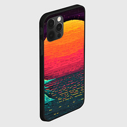 Чехол для iPhone 12 Pro Max Пиксельный закат, цвет: 3D-черный — фото 2