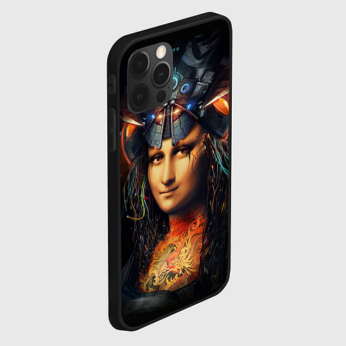 Чехол iPhone 12 Pro Max Джоконда / 3D-Черный – фото 2