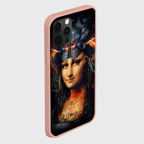 Чехол iPhone 12 Pro Max Джоконда / 3D-Светло-розовый – фото 2