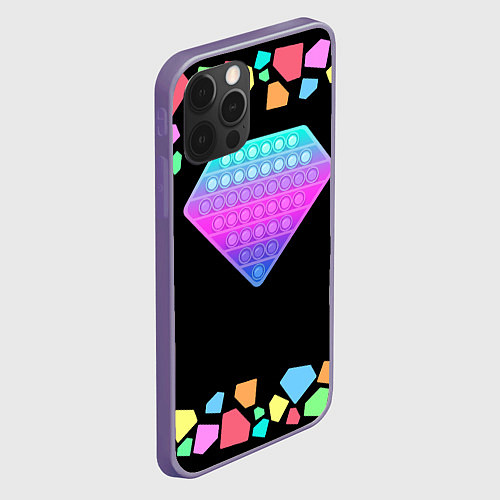 Чехол iPhone 12 Pro Max POP IT DIAMOND / 3D-Серый – фото 2