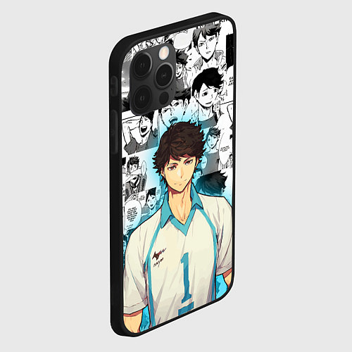 Чехол iPhone 12 Pro Max ТООРУ ОЙКАВА OIKAWA TORU / 3D-Черный – фото 2